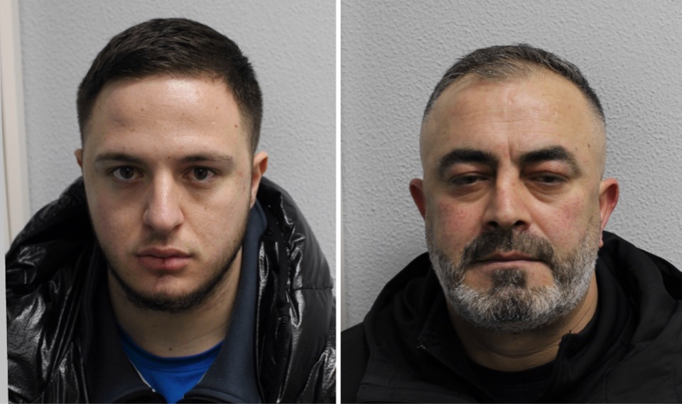 Custody images of Albanian suspects